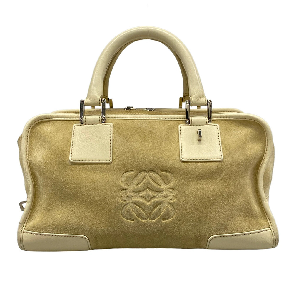 Loewe Amazona 28 Beige Cream Suede #363160L10B